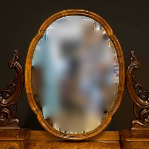 VICTORIAN BURR WALNUT DUCHESS DRESSING TABLE - ADDITIONAL PHOTO 17