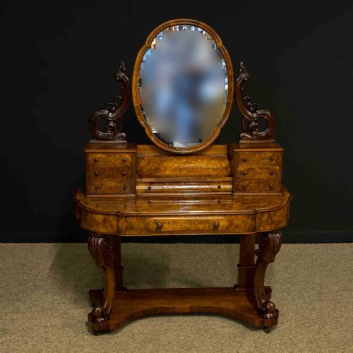 VICTORIAN BURR WALNUT DUCHESS DRESSING TABLE - ADDITIONAL PHOTO 19