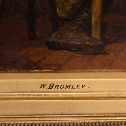 VICTORIAN OIL ON CANVAS BY WILLIAM BROMLEY - ADDITIONAL PHOTO 3