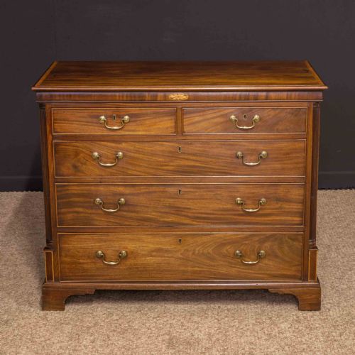 SMALL GEORGE 3RD MAHOGANY CHEST OF DRAWERS - ADDITIONAL PHOTO 6