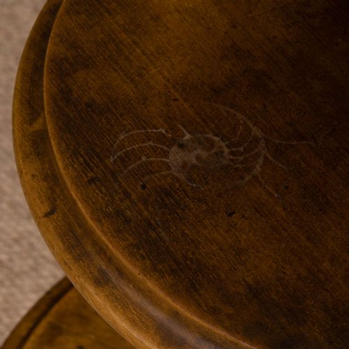 EDWARDIAN WALNUT AND BRASS GENTLEMEN'S SHAVING STAND - ADDITIONAL PHOTO 4