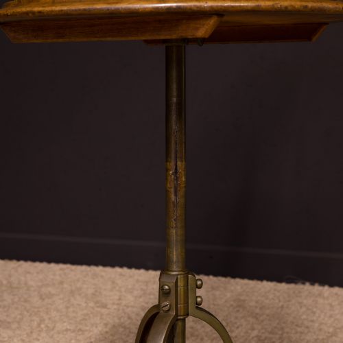 EDWARDIAN WALNUT AND BRASS GENTLEMEN'S SHAVING STAND - ADDITIONAL PHOTO 7