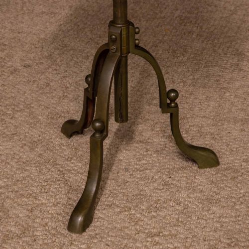 EDWARDIAN WALNUT AND BRASS GENTLEMEN'S SHAVING STAND - ADDITIONAL PHOTO 8