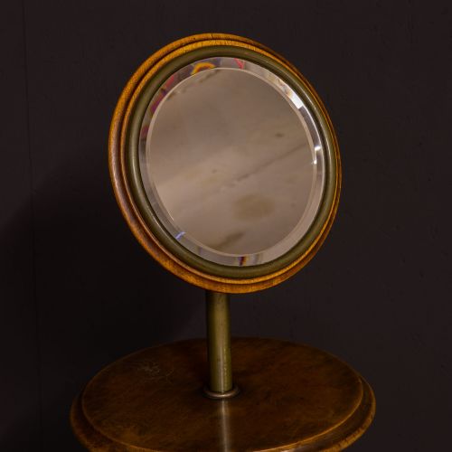 EDWARDIAN WALNUT AND BRASS GENTLEMEN'S SHAVING STAND - ADDITIONAL PHOTO 12
