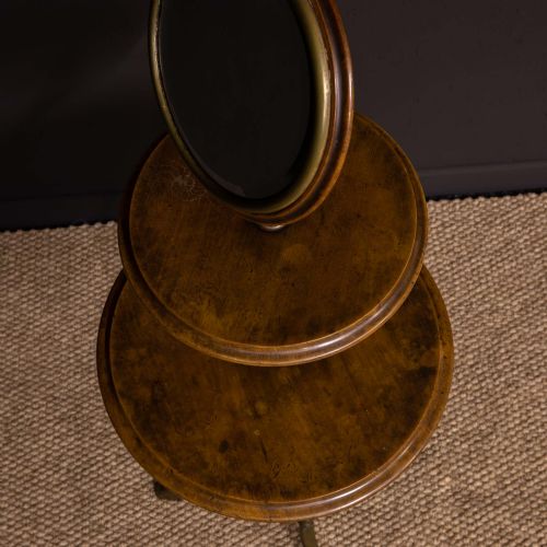 EDWARDIAN WALNUT AND BRASS GENTLEMEN'S SHAVING STAND - ADDITIONAL PHOTO 16