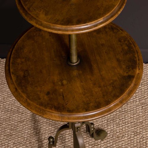 EDWARDIAN WALNUT AND BRASS GENTLEMEN'S SHAVING STAND - ADDITIONAL PHOTO 18