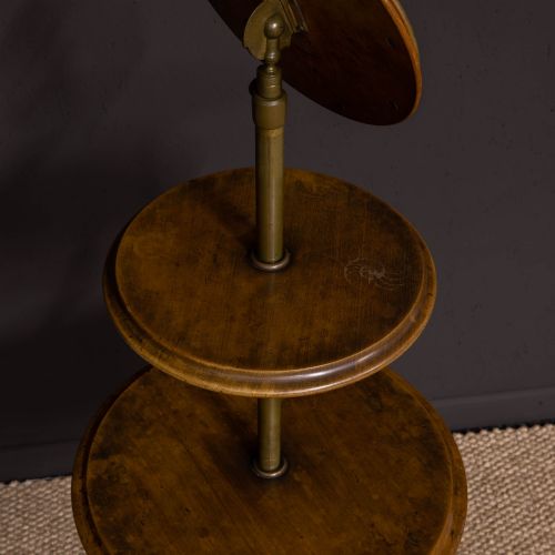 EDWARDIAN WALNUT AND BRASS GENTLEMEN'S SHAVING STAND - ADDITIONAL PHOTO 19