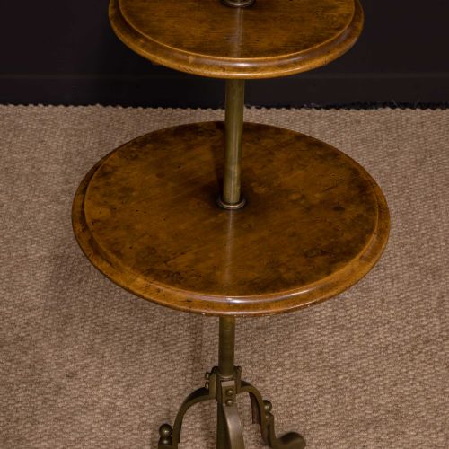 EDWARDIAN WALNUT AND BRASS GENTLEMEN'S SHAVING STAND - ADDITIONAL PHOTO 21