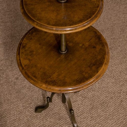 EDWARDIAN WALNUT AND BRASS GENTLEMEN'S SHAVING STAND - ADDITIONAL PHOTO 22