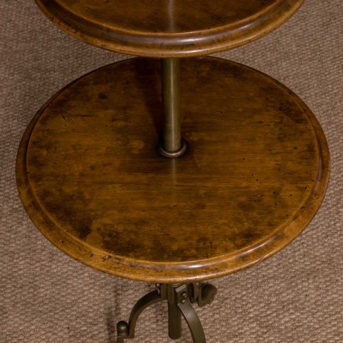 EDWARDIAN WALNUT AND BRASS GENTLEMEN'S SHAVING STAND - ADDITIONAL PHOTO 23
