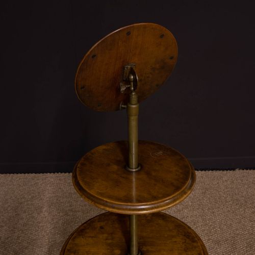 EDWARDIAN WALNUT AND BRASS GENTLEMEN'S SHAVING STAND - ADDITIONAL PHOTO 24