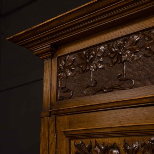 ART NOUVEAU OAK WARDROBE - ADDITIONAL PHOTO 9