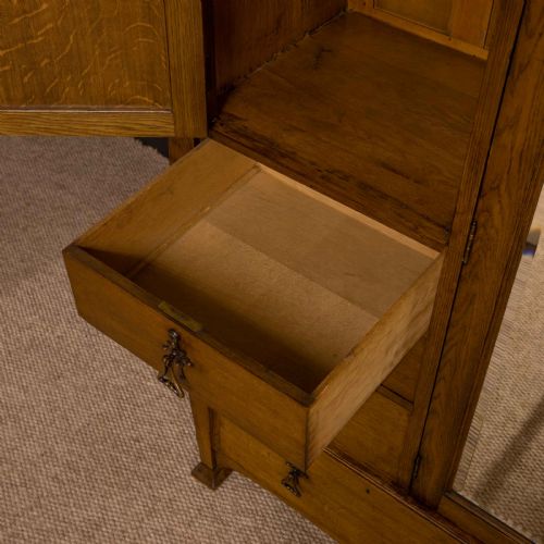 ART NOUVEAU OAK WARDROBE - ADDITIONAL PHOTO 16