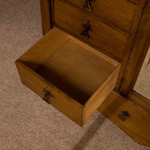 ART NOUVEAU OAK WARDROBE - ADDITIONAL PHOTO 18