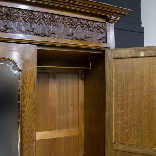 ART NOUVEAU OAK WARDROBE - ADDITIONAL PHOTO 21