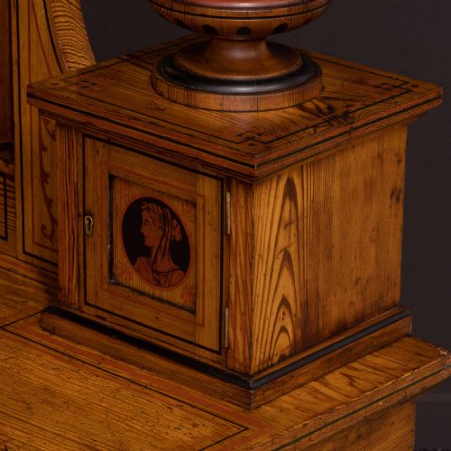 VICTORIAN NEO CLASSICAL PITCH PINE DRESSING TABLE - ADDITIONAL PHOTO 6