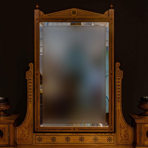 VICTORIAN NEO CLASSICAL PITCH PINE DRESSING TABLE - ADDITIONAL PHOTO 14
