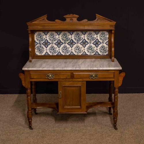 Edwardian Walnut Washstand