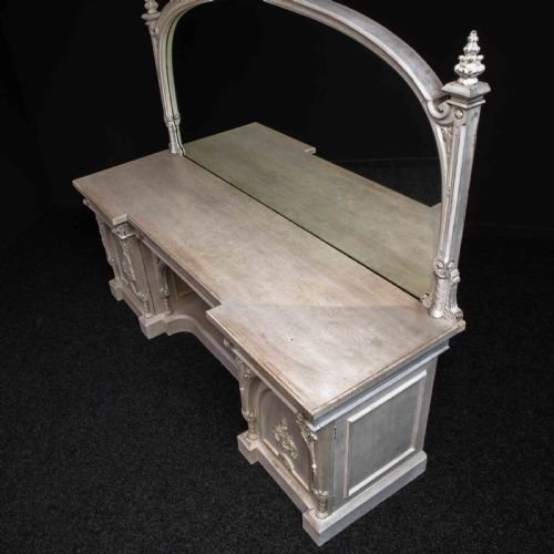 VICTORIAN GOTHIC STYLE LIMED OAK SIDEBOARD - ADDITIONAL PHOTO 10