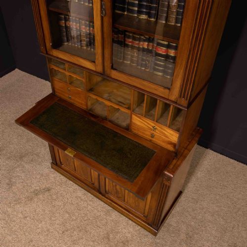 VICTORIAN MAHOGANY SECRETAIRE BOOKCASE - ADDITIONAL PHOTO 15