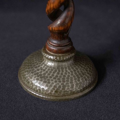 ARTS AND CRAFTS PEWTER CANDLESTICKS - ADDITIONAL PHOTO 2