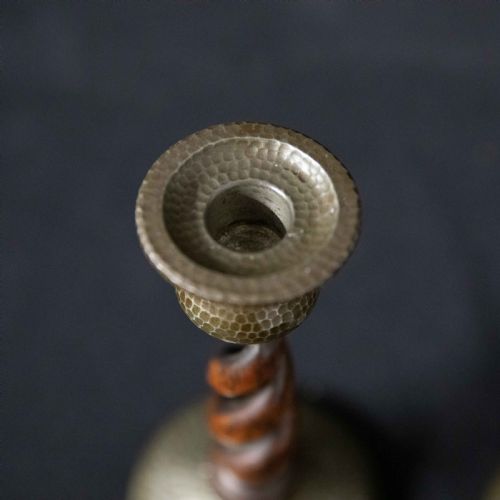 ARTS AND CRAFTS PEWTER CANDLESTICKS - ADDITIONAL PHOTO 5