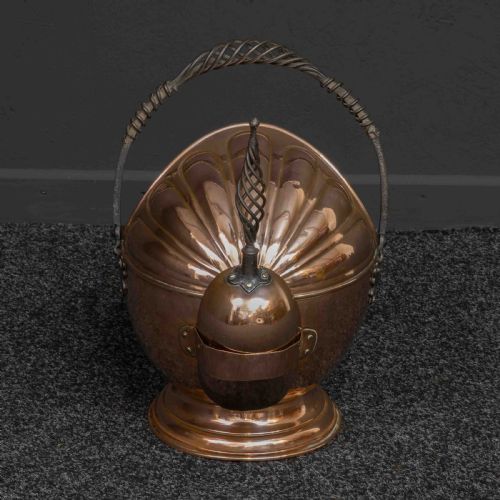 VICTORIAN COPPER COAL HELMET - ADDITIONAL PHOTO 1