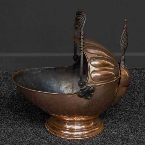 VICTORIAN COPPER COAL HELMET - ADDITIONAL PHOTO 2