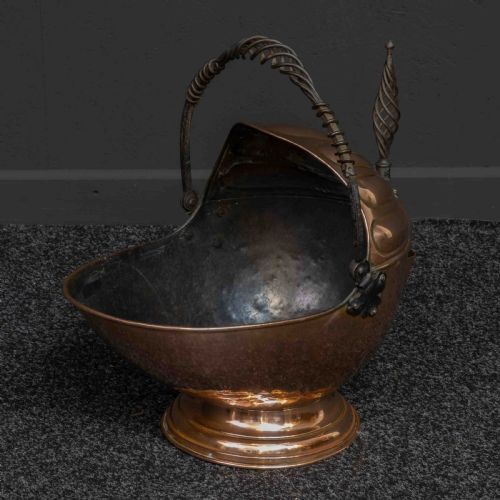 VICTORIAN COPPER COAL HELMET - ADDITIONAL PHOTO 3