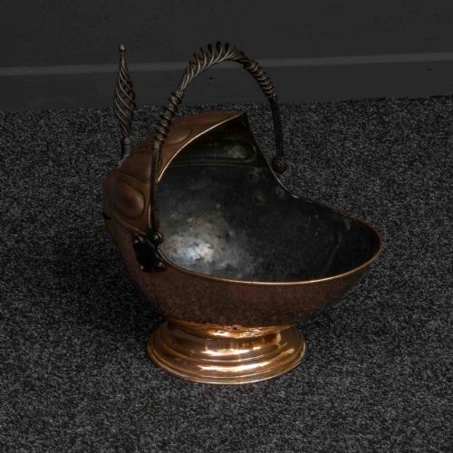 VICTORIAN COPPER COAL HELMET - ADDITIONAL PHOTO 5