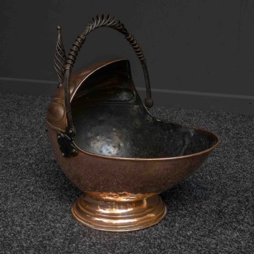 VICTORIAN COPPER COAL HELMET - ADDITIONAL PHOTO 9