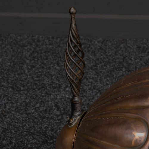 VICTORIAN COPPER COAL HELMET - ADDITIONAL PHOTO 11
