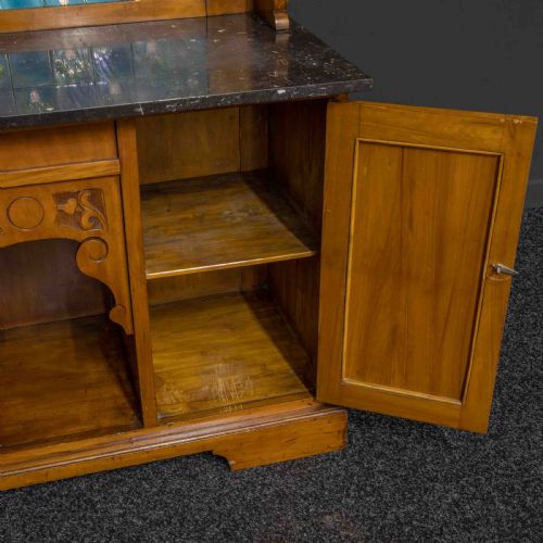 LATE VICTORIAN SATIN WALNUT WASHSTAND - ADDITIONAL PHOTO 10