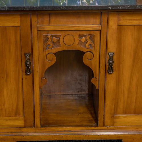 LATE VICTORIAN SATIN WALNUT WASHSTAND - ADDITIONAL PHOTO 11