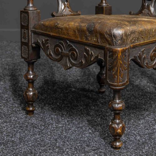 VICTORIAN CARVED OAK CORNER CHAIR - ADDITIONAL PHOTO 7