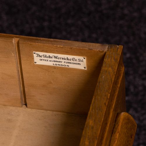 OAK ROLL TOP DESK BY GLOBE WERNICKE - ADDITIONAL PHOTO 10