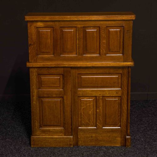 OAK ROLL TOP DESK BY GLOBE WERNICKE - ADDITIONAL PHOTO 12