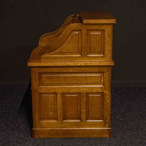OAK ROLL TOP DESK BY GLOBE WERNICKE - ADDITIONAL PHOTO 13