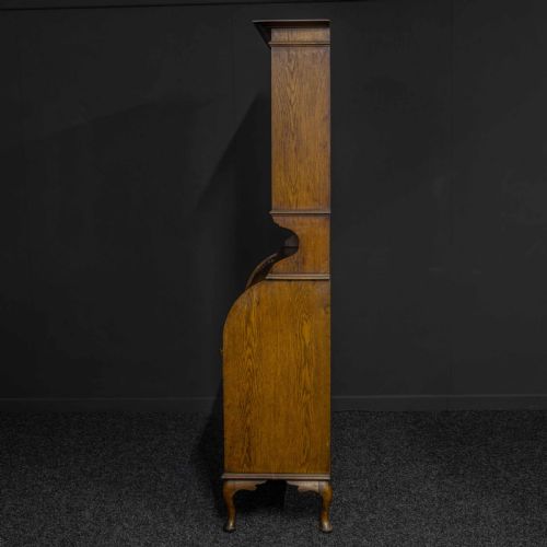 EDWARDIAN OAK ROLL TOP BOOKCASE - ADDITIONAL PHOTO 8