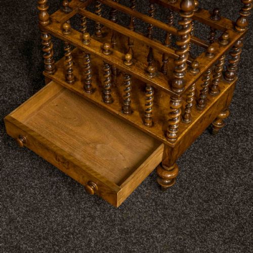 MID VICTORIAN WALNUT WHATNOTCANTERBURY - ADDITIONAL PHOTO 2