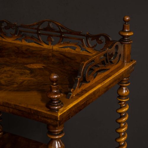 MID VICTORIAN WALNUT WHATNOTCANTERBURY - ADDITIONAL PHOTO 3