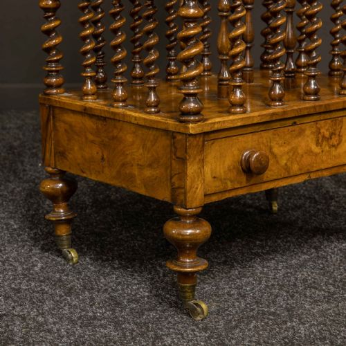 MID VICTORIAN WALNUT WHATNOTCANTERBURY - ADDITIONAL PHOTO 9