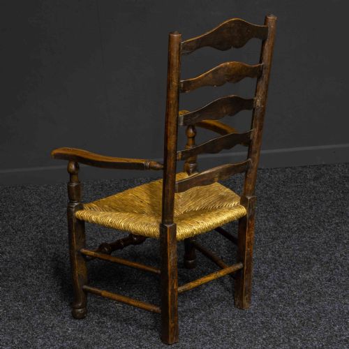 SET OF EIGHT 19TH CENTURY LADDERBACK CHAIRS - ADDITIONAL PHOTO 6