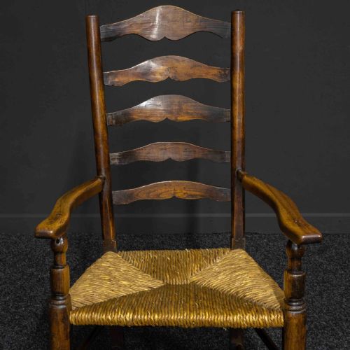 SET OF EIGHT 19TH CENTURY LADDERBACK CHAIRS - ADDITIONAL PHOTO 9