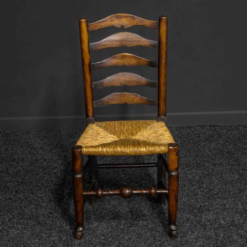 SET OF EIGHT 19TH CENTURY LADDERBACK CHAIRS - ADDITIONAL PHOTO 11