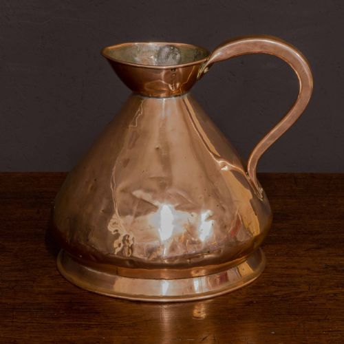 victorian copper harvest flagon - CATEGORY: ANTIQUE METAL - DATED VICTORIAN