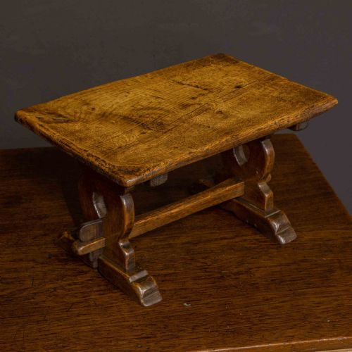 MINIATURE PAIR OF ARTS AND CRAFTS REFECTORY TABLES - ADDITIONAL PHOTO 2