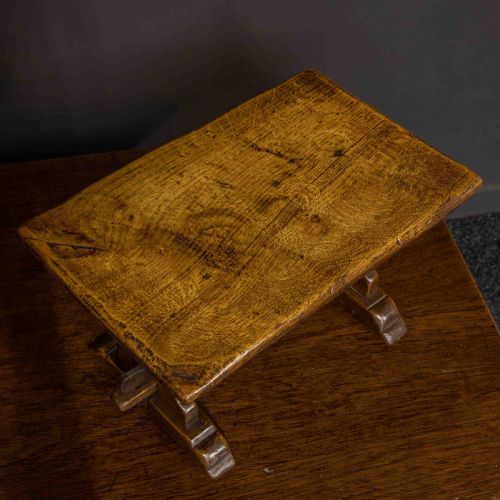MINIATURE PAIR OF ARTS AND CRAFTS REFECTORY TABLES - ADDITIONAL PHOTO 3