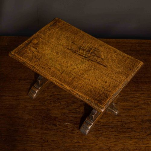 MINIATURE PAIR OF ARTS AND CRAFTS REFECTORY TABLES - ADDITIONAL PHOTO 4