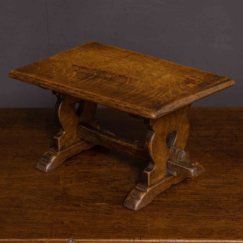 MINIATURE PAIR OF ARTS AND CRAFTS REFECTORY TABLES - ADDITIONAL PHOTO 6